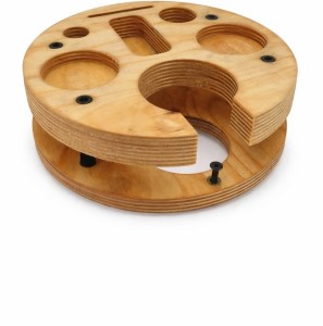 استند دو طبقه چوبی سایز 51 (قهوه)
