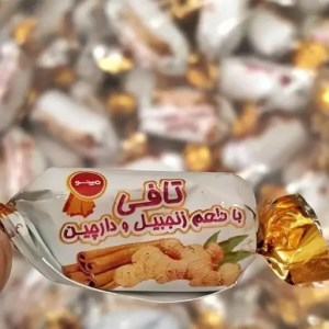 تافی کره ای دو رنگ مینو دارچین و زنجبیل فله