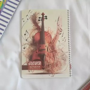 دفتر دو خط کلاسیک اونگ 50برگ طلقی تک سیم (دفتر زبان)