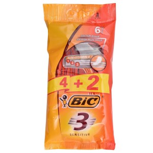 ژیلت بیک سه لبه 6عددی نارنجی