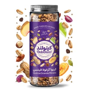 مخلوط جو دو سر گرانولای کینولند فیتنس شیشه380 گرم