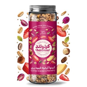 مخلوط جو دسر و کینوا گرانولای کینولند قهوه بری 380 گرم