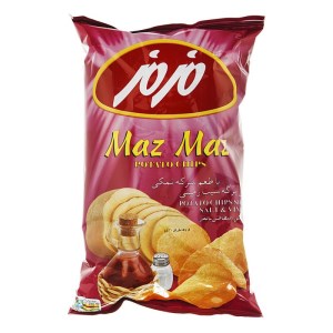 برگه چیپس سرکه نمکی مزمز 65 گرمی