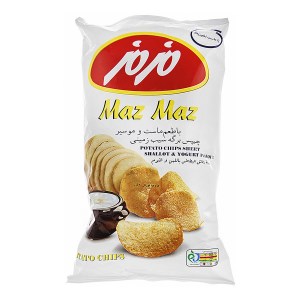 برگه چیپس مزمز ماست و موسیر 60گرمی 20 عددی