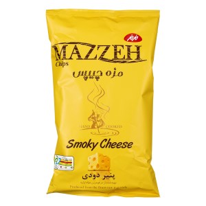 برگه چیپس پنیر دودی مزمز 65گرم بسته 20عددی