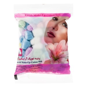 پنبه توپک بهداشتی گل سفید کاوه 100 گرم