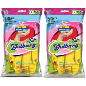 دستکش گلبرگ ساق بلنددو رنگ سایز L