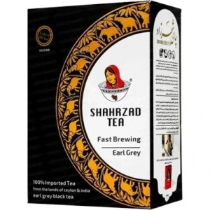 چای شکسته ارل گری زود دم طلاکوب شهرزاد جعبه مشکی 400 گرم