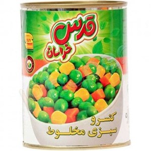 کنسرو مخلوط سبزیجات قدس 350 گرم