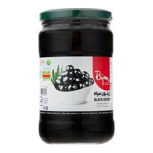 زیتون شور سیاه بیژن با هسته شیشه 680گرم