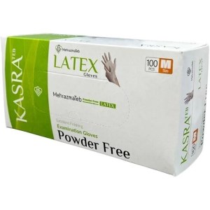 دستکش لاتکس جعبه ای سایز لارج و مدیوم کسری