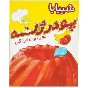 پودر ژله شیبابا موز توت فرنگی 100گرم
