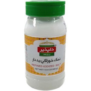 نمک یددار نمک پاشی دلپذیر 380 گرم