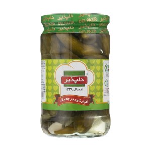 خیارشور درجه یک شیشه دلپذیر650 گرم