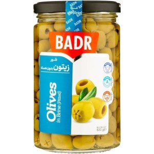 زیتون شور معمولی بدون هسته بدر 630 گرم