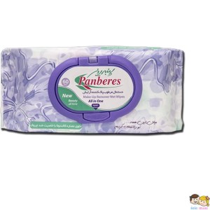 دستمال مرطوب پاک کننده ارایش درب دار پنبه ریز 60 برگ