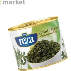کنسرو سبزی سرخ شده (قورمه سبزی) رضا440 گرم