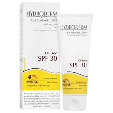 لوسیون ضد افتاب هیدرودرم spf 30 مخصوص پوست چرب و جوشدار