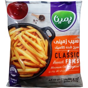 سیب زمینی خلال منجمد 750 گرم پمینا کاله