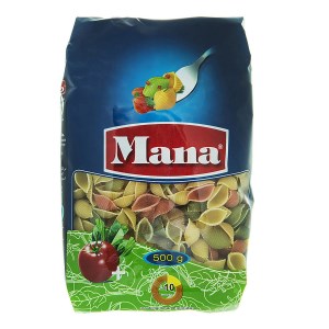 ماکارونی فرمی مانا گوش ماهی سبزیجات 500گرم