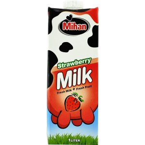 شیر توت فرنگی میهن 1لیتر