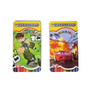 مداد رنگی پارس 12رنگ جعبه فلزی