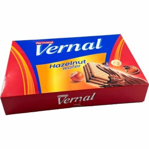 ویفر پذیرایی فندقی با روکش کاکائویی جعبه ورنال فرمند 505 گرم