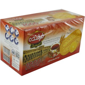 بیسکویت زبان با طعم پرتقال وتزئین شکر فرخنده 1 کیلو