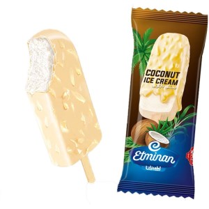بستنی چوبی نارگیلی اطمینان حاج عبدالله