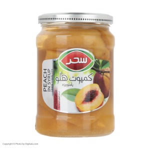 کمپوت هلو سحر شیشه 660گرمی