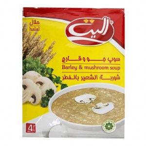 سوپ نیمه اماده الیت جو و قارچ