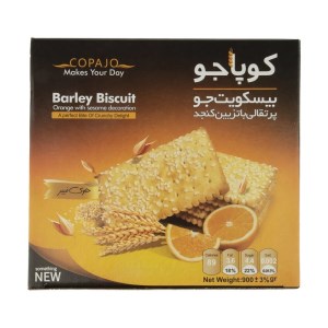 بیسکوییت جو با تزئین کنجد پرتقالی کوپاجو 900 گرم