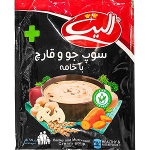 سوپ جو و قارچ با خامه الیت پلاس