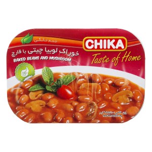 خوراک لوبیا با قارچ 285 گرم چیکا