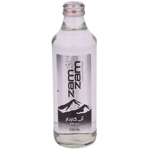 اب گازدار ( سودا) زمزم شیشه 330 میل