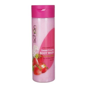 شامپو بدن کرمی شیر و توت حاوی ذرات اسکراب شون 300میل