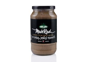 زیتون پرورده حاوی مغز بادام زمینی شیشه مهراد 1000 گرم