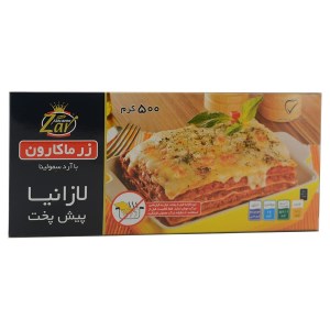 لازانیا زر ماکارون 500 گرم پیش پخت با ادویه مخصوص