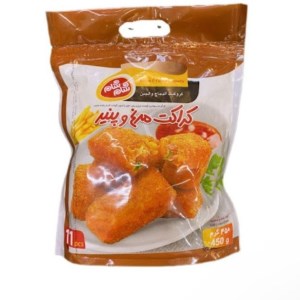 کراکت اماده مرغ و پنیر شام شام بسته 450 گرم