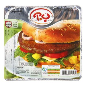 همبرگرب.ا گوشت 90درصد ظرفی 400 گرم