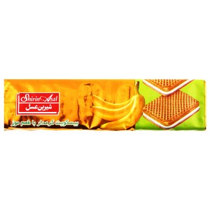 بیسکویت کرم دار موزی شیرین عسل ۱۲۰ گرم 20 عددی
