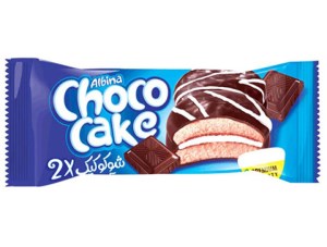 شوکو کیک روکشدار دو قلو وانیلی شیرین عسل البینا 36ع