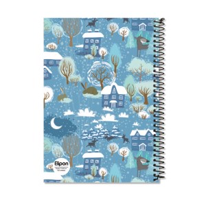 دفتر سیمی 150 برگ وزیری جلد سخت الیپون