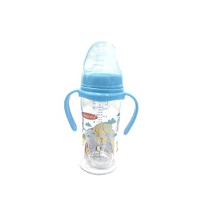 شیرخوری بی بی لند پیرکس دسته دارعریض ارتودنسی 150 میل 6-0 ابی کد 497