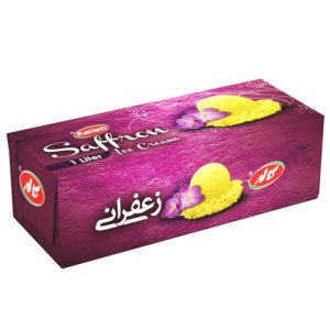بستنی پاکتی کاله 1لیتر زعفرانی