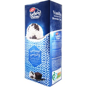 بستنی پاکتی وانیلی باکیک براونی کاله 1 لیتر