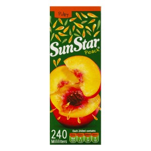 ابمیوه سان استار هلو پالپی 240 سی سی 36عددی