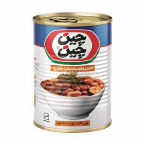 کنسرو لوبیا چیتی با قارچ کلیدی چین چین 400 گرم