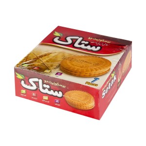 بیسکویت جو ستاک با عصاره توت طرح خورشید 370گرم