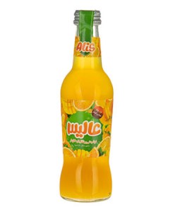 ابمیوه گازدار انبه عالیس شیشه 250سی سی